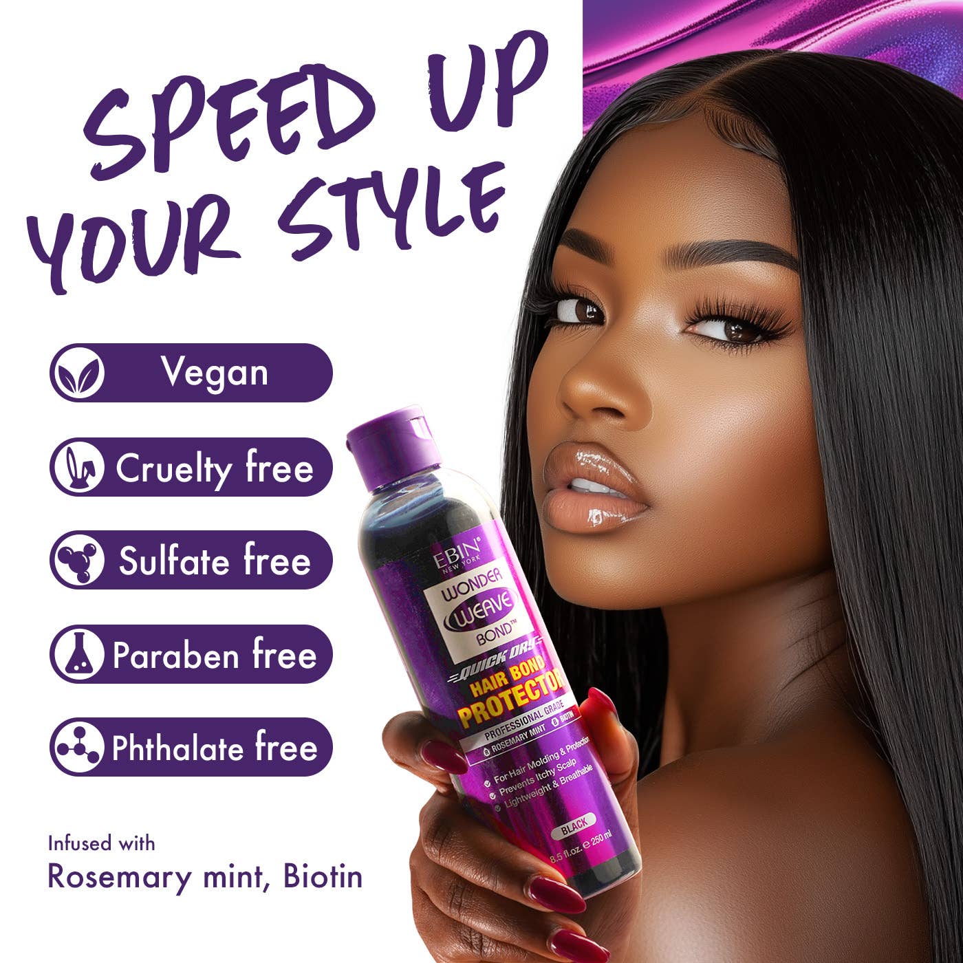 Wonder Weave Bond Hair Protector (Black): 3.38oz/100mL